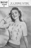 vintage ladies fair isle jumper knittinging pattern 1940s
