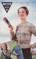 Great vintage ladies cardigan and jumper knitting pattern