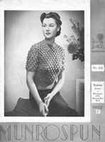 vintage ladies bubble stitch jumper knitting pattern from 1930s munrospun438