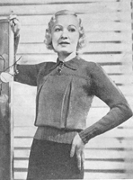 vintage ladies jumper knitting pattern from 1930s 