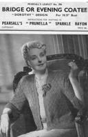 vintage ladies evening jacket knitting pattern form 1930s pearsalls396