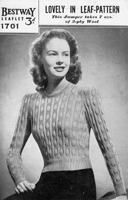 vintage polo sweater knitting pattern from 1940s
