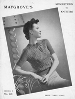 vinrage ladies knitting pattern 1930s