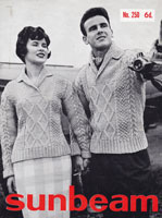 aran mens and ladies sweater knitting pattern