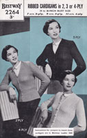 vintage ladies ribbed jumper knitting pattern 1940s