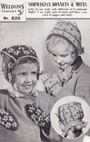 vintage beret and hood knitting pattern from 1940 baby