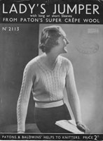 vintage 1940s ladies jumper 4ply