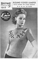 vintage knitting pattern for ladies jumper 1940s