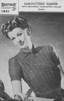 vintage knitting ladies jumper 1940s  knitting pattern 