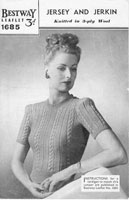 vintage knitting pattern for ladies 1940s jumper