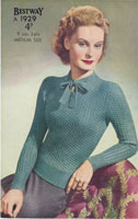 vintage ladies 1940s jumper knitting patterns