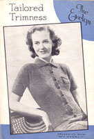 vintage ladies jumper and cardigna knitting pattern 1940s