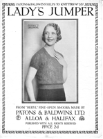 vintage 1920s knitting pattern form patons