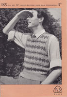 Fair Isle Mens Vintage Knitting Pattern