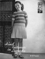 vintage knitting pattern for girls fiar isle jumper from 1940s