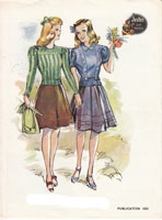 vintage ladies jumper knitting pattern from wartime 1940s