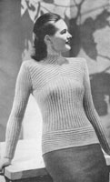 vintage ladies jumper knitting pattern from 1947 pattern