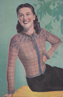 vintage ladies continetal style jacket knitting pattern from 1947