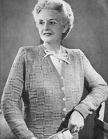 great vintage older ladies knitting pattern for cardigan from 1947