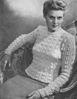 vintage ladies jumper knitting pattern from 1947