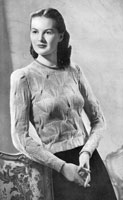 vintage ladies unusual jumper kntiting pattern from 1947