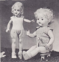 Great vintage doll knitting pattern undies. Vest, knickers, onsies (step-ins), the step ins on the right are to fit 18 inch doll in 4ply