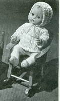 Vintage doll knitting pattern. Little dolls out fit to fit 16" doll