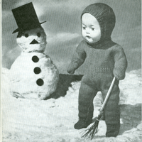 vintage Candian Publication: Snow suit for a 16" doll in 4ply