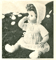 Great vintage knitting pattern for a little dress set from the above pattern
