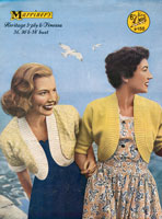 Lovely bolero knitting pattern knitted in vintage 3ply. so try modern 4ply