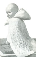 Vintage knitting pattern for dolls. Lovely easy lace pattern for double knitting, to fit 12", 14" and 16" baby dolls