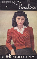vintage ladies knitting pattern 1940s
