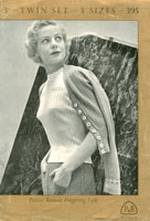 vintage ladies cardiga knitting pattern