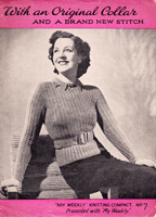 vintage ladies jumper knitting pattern