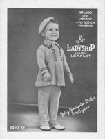 vintage ladyship baby knitting pattern coat and trousers 1930s