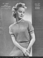 patons 1930s pattern for ladies jumper