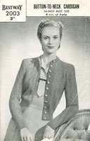 vintage ladies 1940 knitting pattern