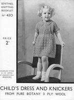vintage sentinelgirls dress knitting pattern 1930s