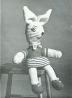 vintage rabbit toy knitting pattern