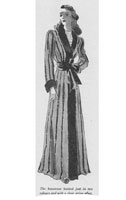 vintage ladies dressing gown knitting pattern 1940s
