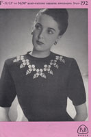 vintage ladies fair ilsle evening jumper knitting pattern from 1940s