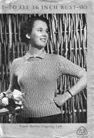 ladies vintage knitting pattern for pretty cardigan 1940s