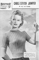 vintage ladies knitting pattern from 1940s