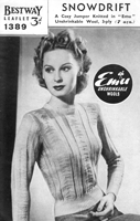 vintage bestway knitting pattern from 1940s for ladies jumper