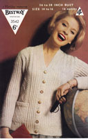 Great vintage knitting pattern for cardigan with Aran style panels