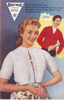 Great vintage knitting pattern for ladies bolero and cardigan