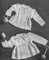 vintage knitting pattern for matinee jackets 1940s