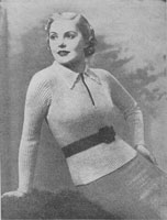 vintage ladies knitting pattern from 1930s to fit 34 inch bust