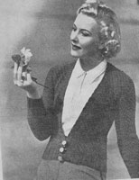 vintage ladies cardigan knitting pattern from 1930s
