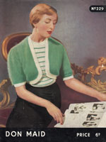Great vintage ladies jumper and bolero knitting pattern